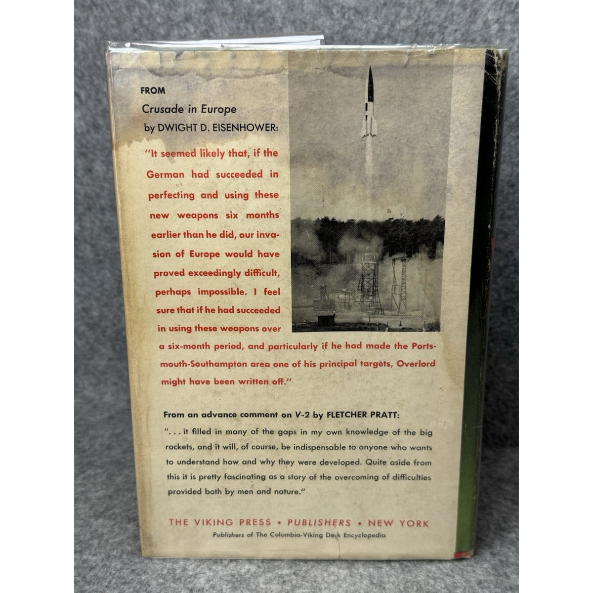 V-2 Walter Dornberger 1958 WWII German Rockets Peenemunde Hardcover Dust Jacket