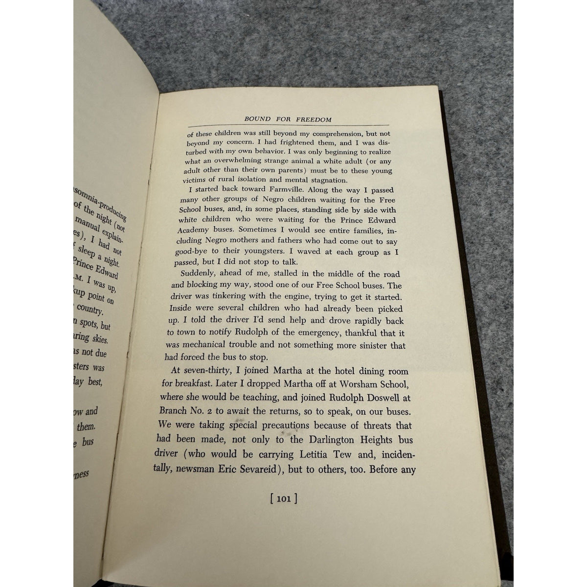 Bound for Freedom 1965 1st Edition Neil V. Sullivan HC Prince Edward Virginia