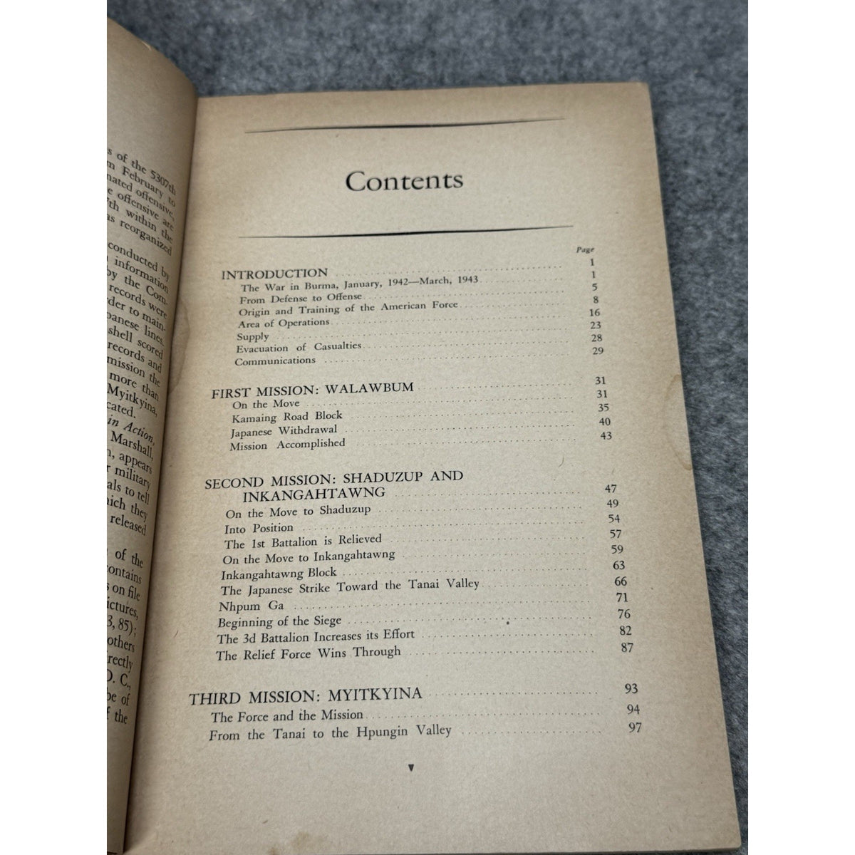 1945 Merrill’s Marauders WWII Burma War Department First Edition Maps Softcover