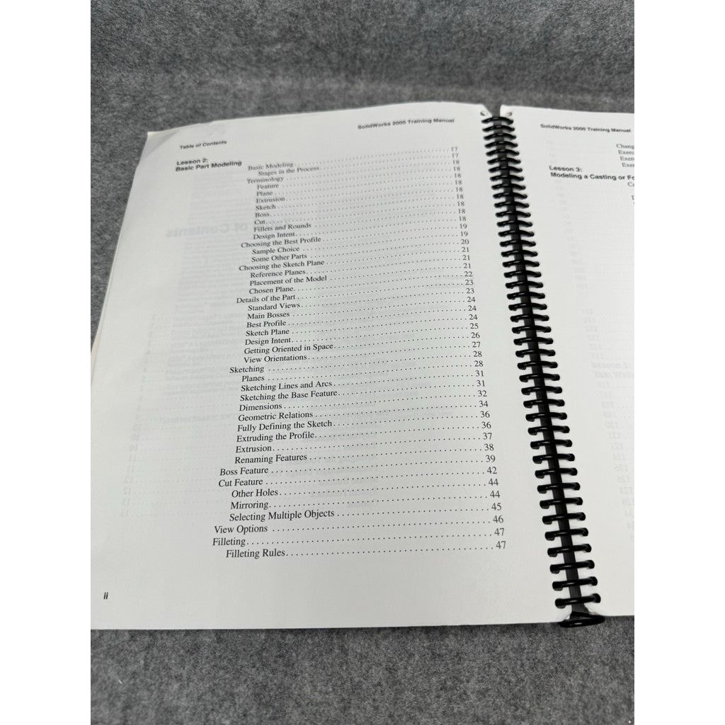 SolidWorks 2000 Training Guides Volumes 1 & 2 Parts Assemblies Drawings CD