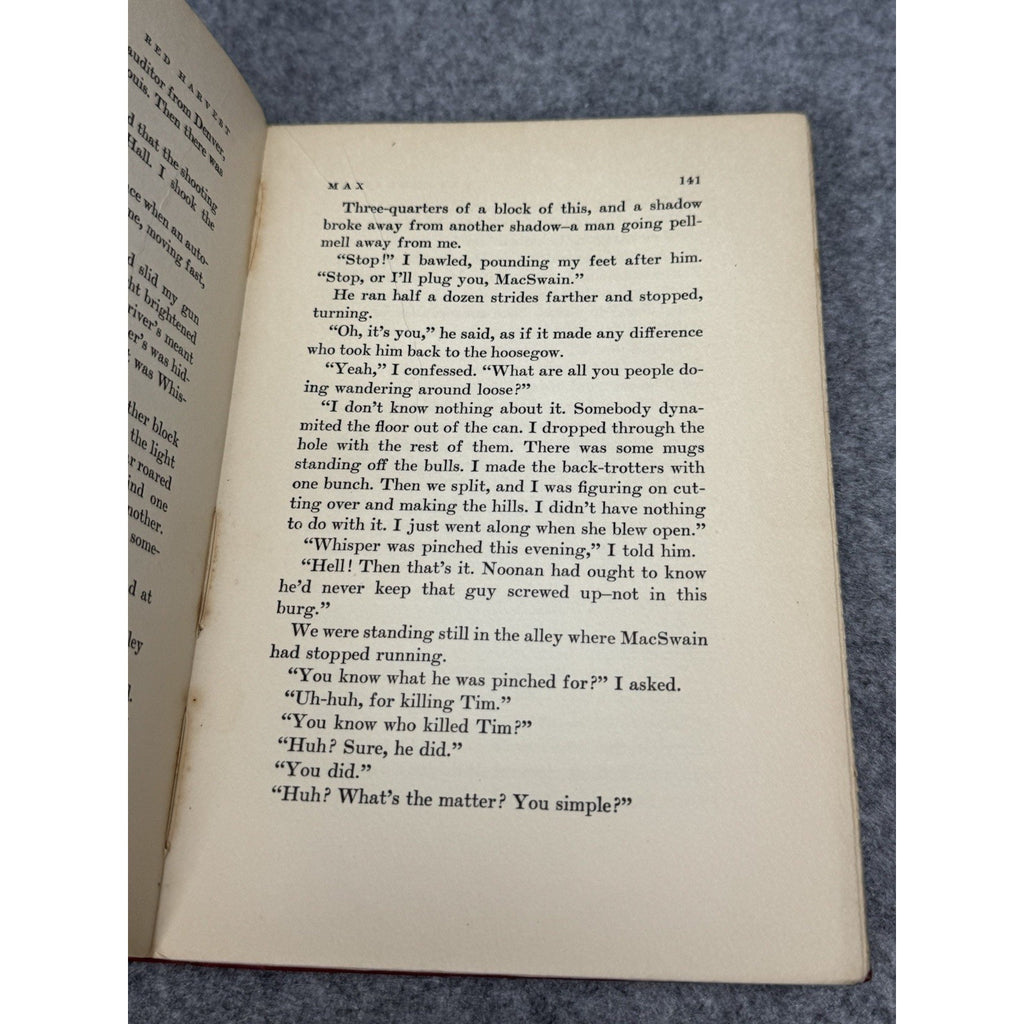 1929 Red Harvest Dashiell Hammett First Edition Knopf Skull Crime Novel