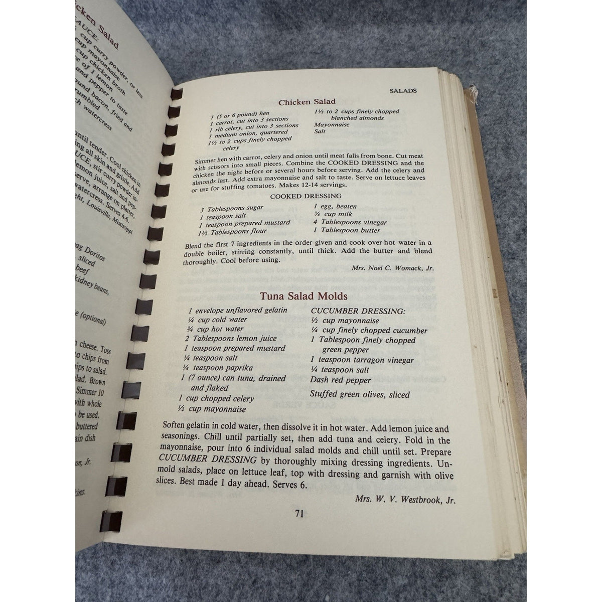 Southern Sideboards 1978 Junior League Jackson Mississippi Cookbook Spiral