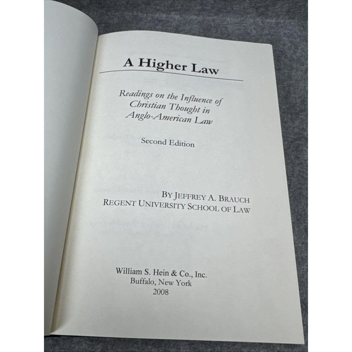 A Higher Law: Readings on the Influence of Christian Thought in Anglo-Americ...
