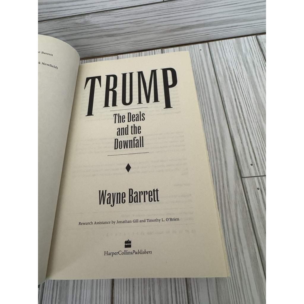 Trump The Deals and the Downfall Wayne Barrett 1992 1st Edition HC/DJ