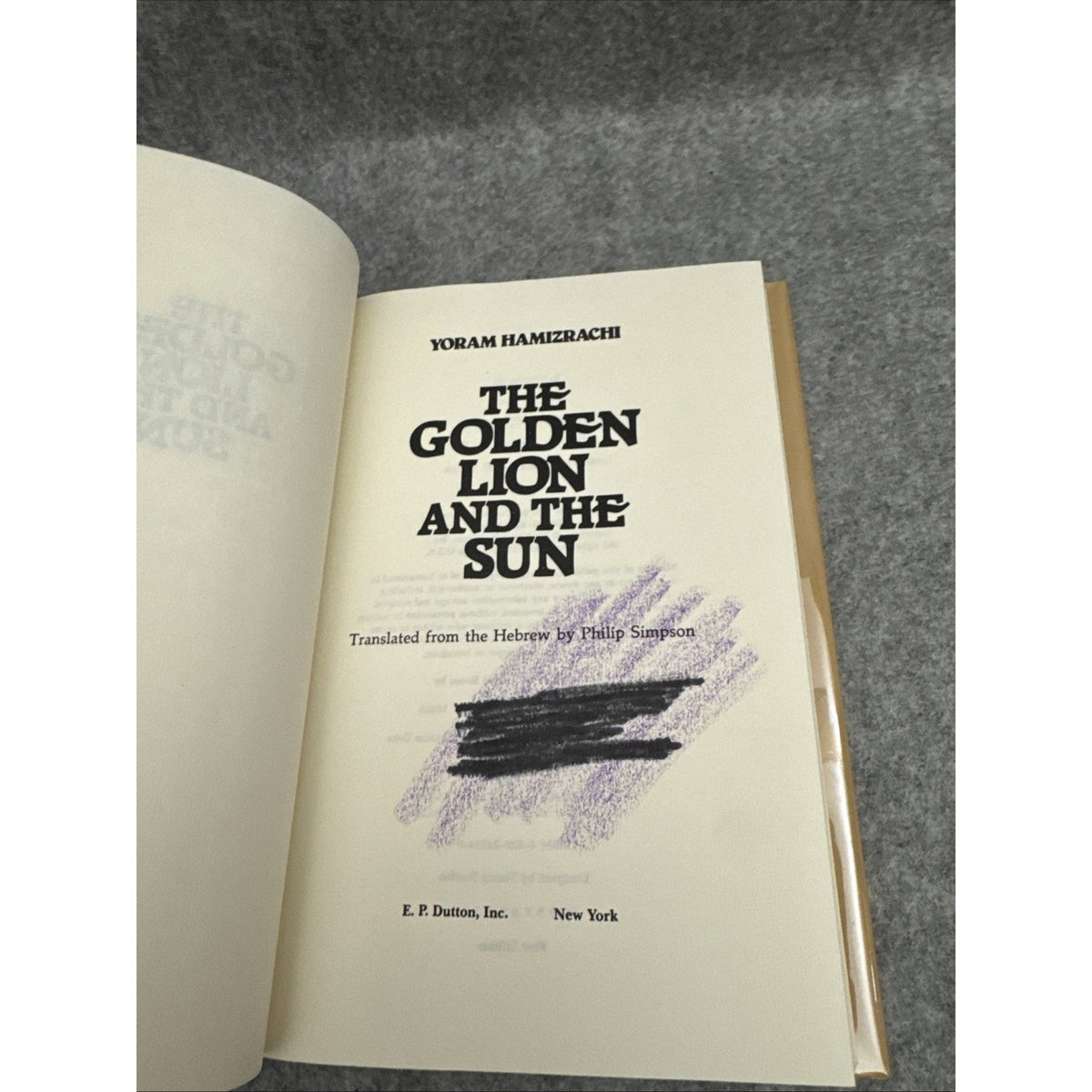 The Golden Lion and the Sun 1982 First Edition HC