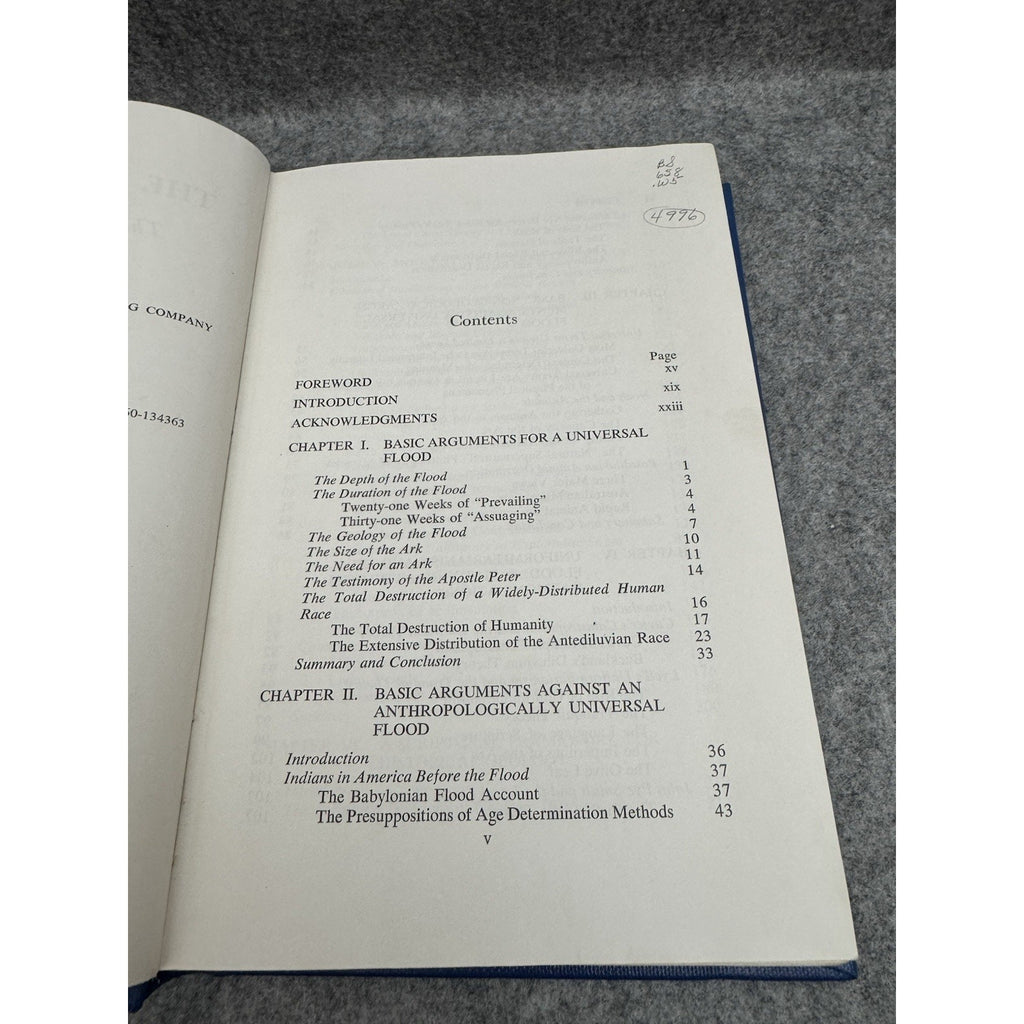 The Genesis Flood 1961 First Edition Whitcomb Morris HC Biblical Scientific