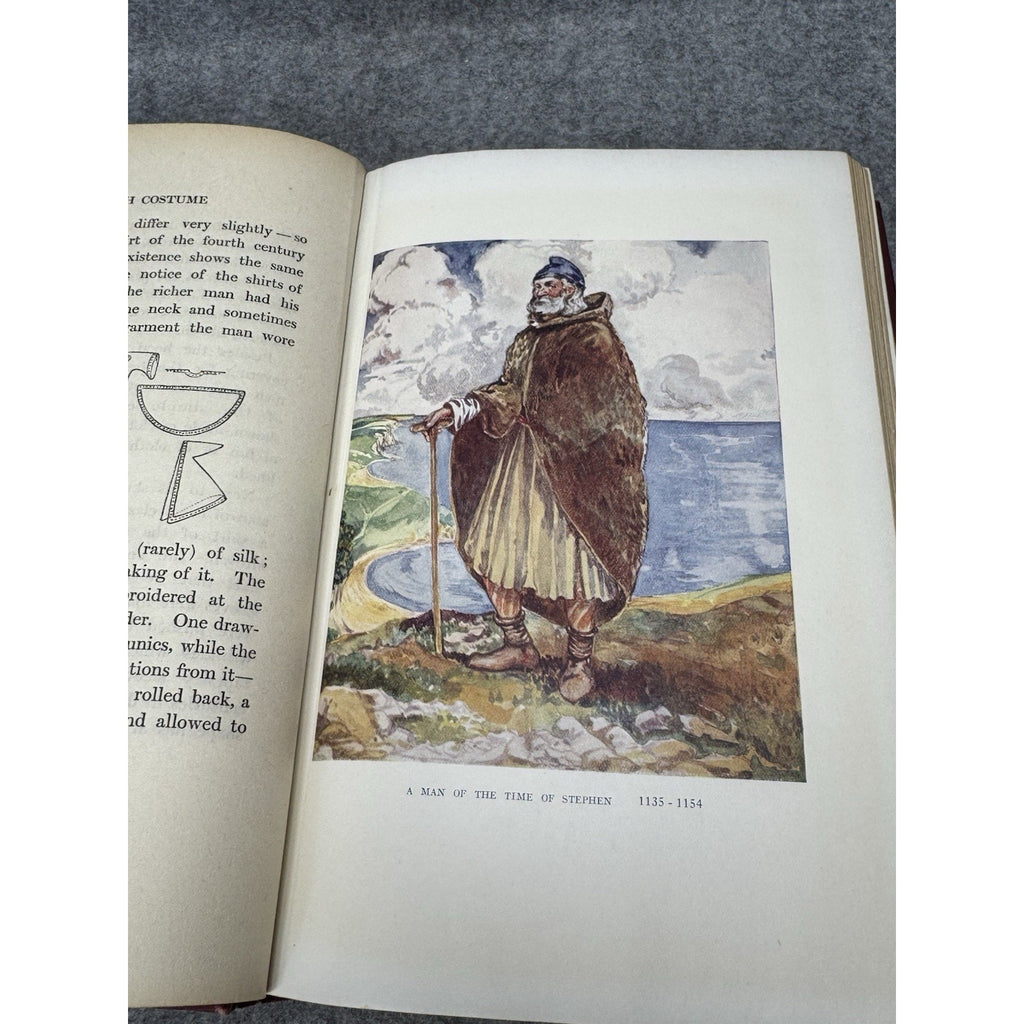 1923 English Costume Dion Clayton Calthrop Illustrated Fashion History Hardcover
