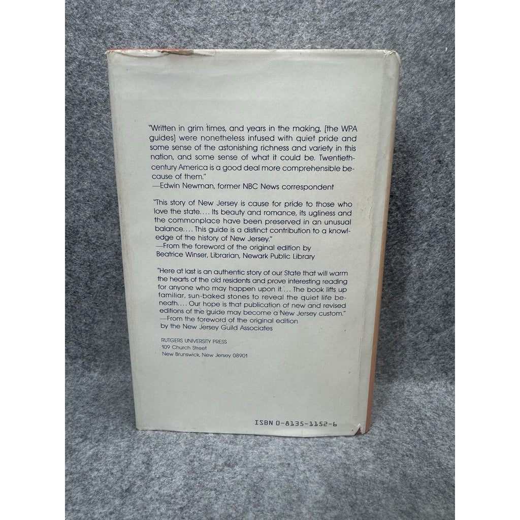 WPA Guide to 1930s New Jersey HC DJ 1986 Rutgers Reprint NEW NOS 735 pp