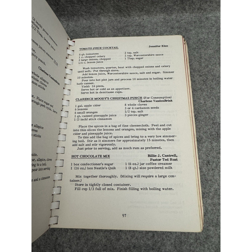 1987 Something Special for the Holidays Cookbook Nicholasville KY Christmas
