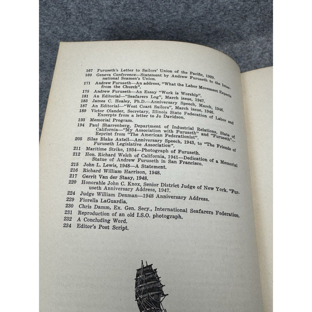 1948 A Symposium on Andrew Furuseth Inscribed Maritime Labor Union History