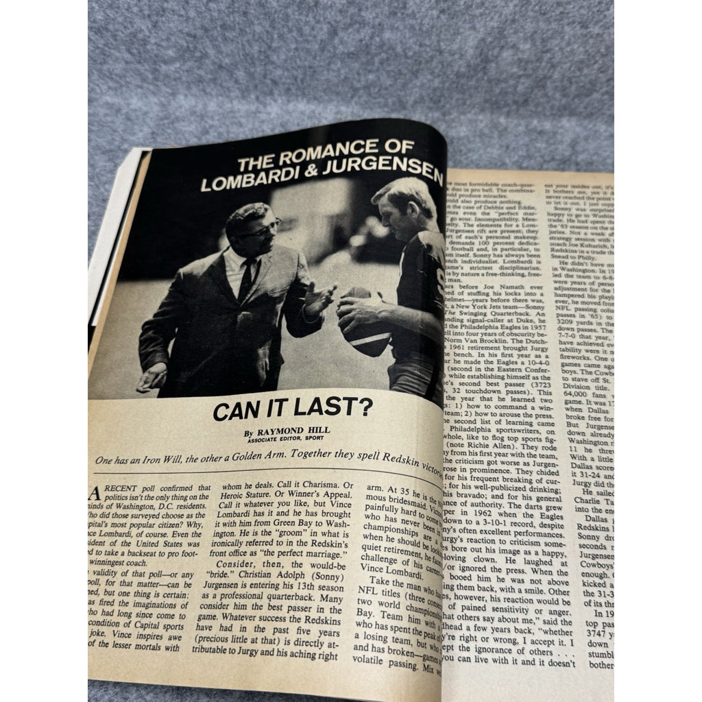 1969 Inside Football Magazine Vince Lombardi Sonny Jurgensen Redskins NFL AFL