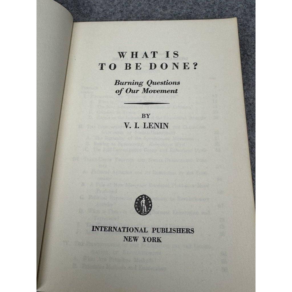 c1967 What Is to Be Done V I Lenin Little Lenin Library Marxism Paperback