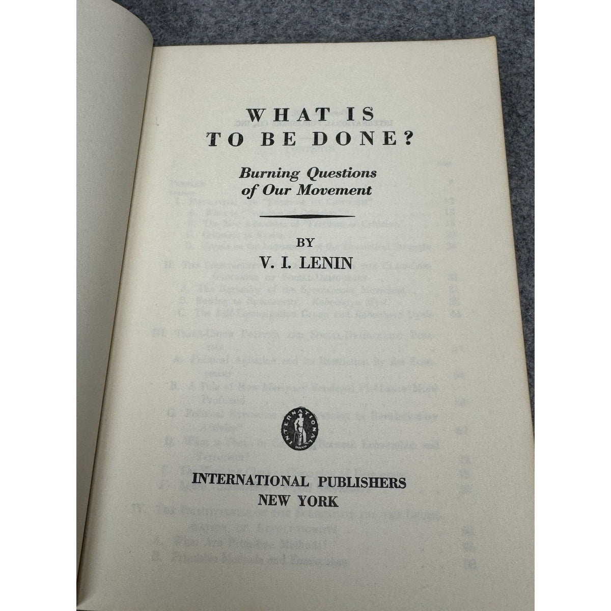 c1967 What Is to Be Done V I Lenin Little Lenin Library Marxism Paperback