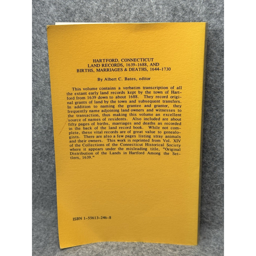 Hartford Connecticut Land Records Births Marriages Deaths Genealogy Vol 2