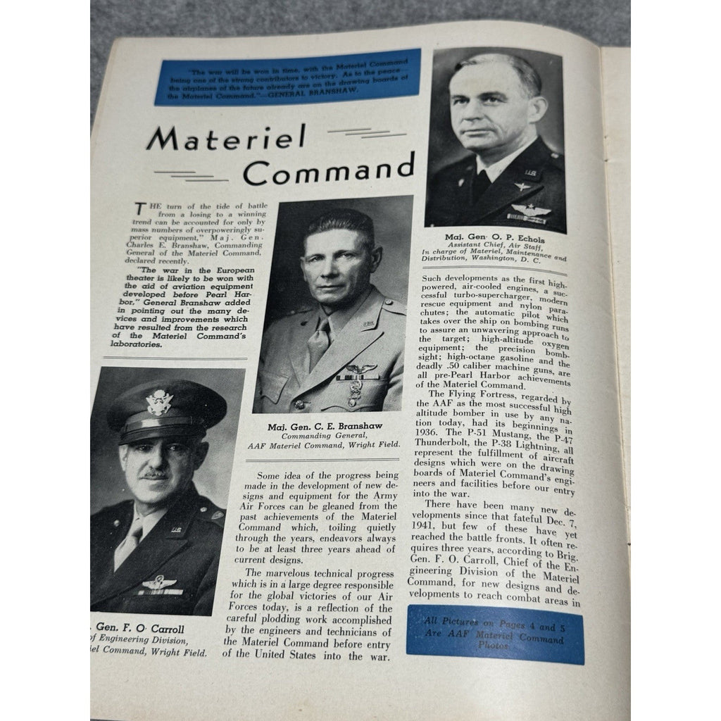 1944 Globe Beam Aircraft Magazine WWII Fort Worth Texas Swift War Bonds