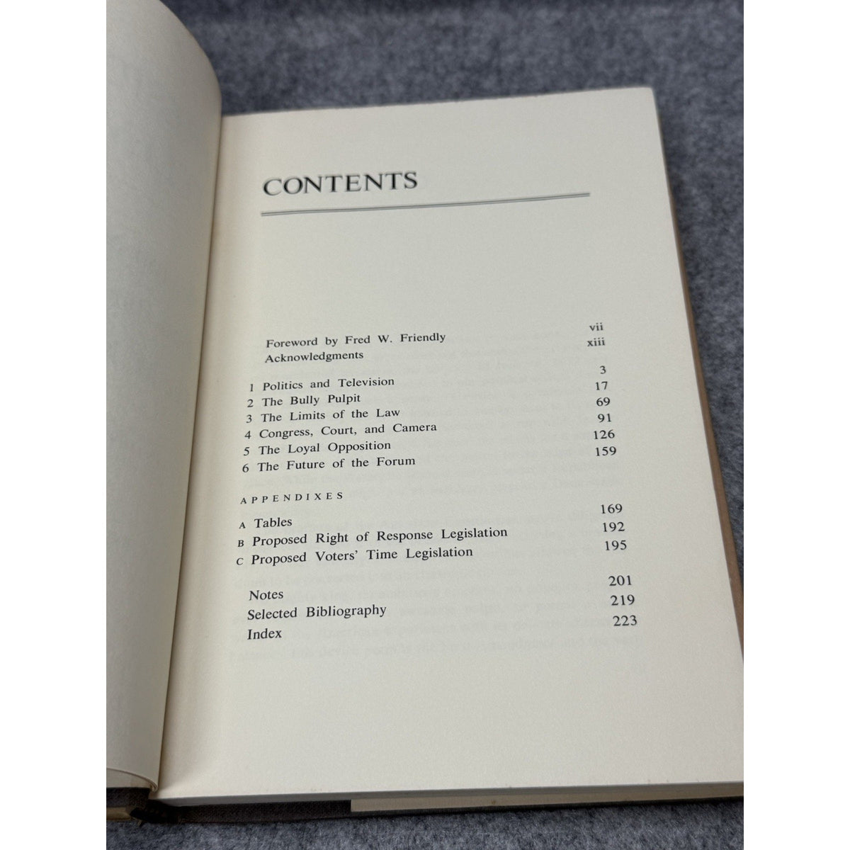 Presidential Television Minow Martin Mitchell 1973 HC Political Media History