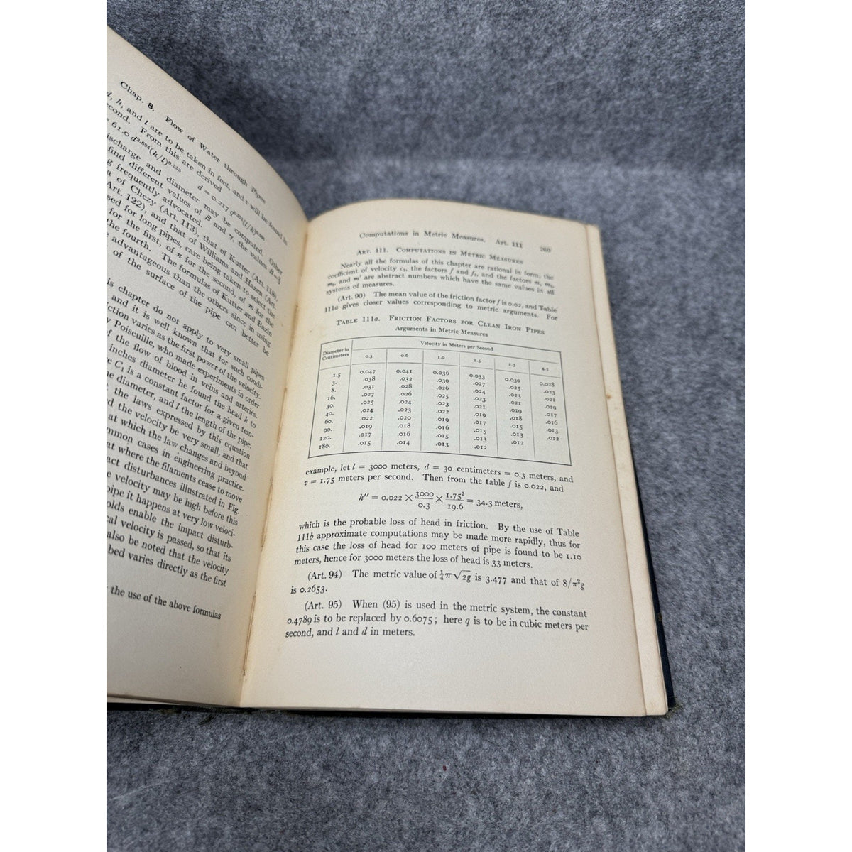 1916 Treatise on Hydraulics Mansfield Merriman 10th Revised Ed HC Engineering