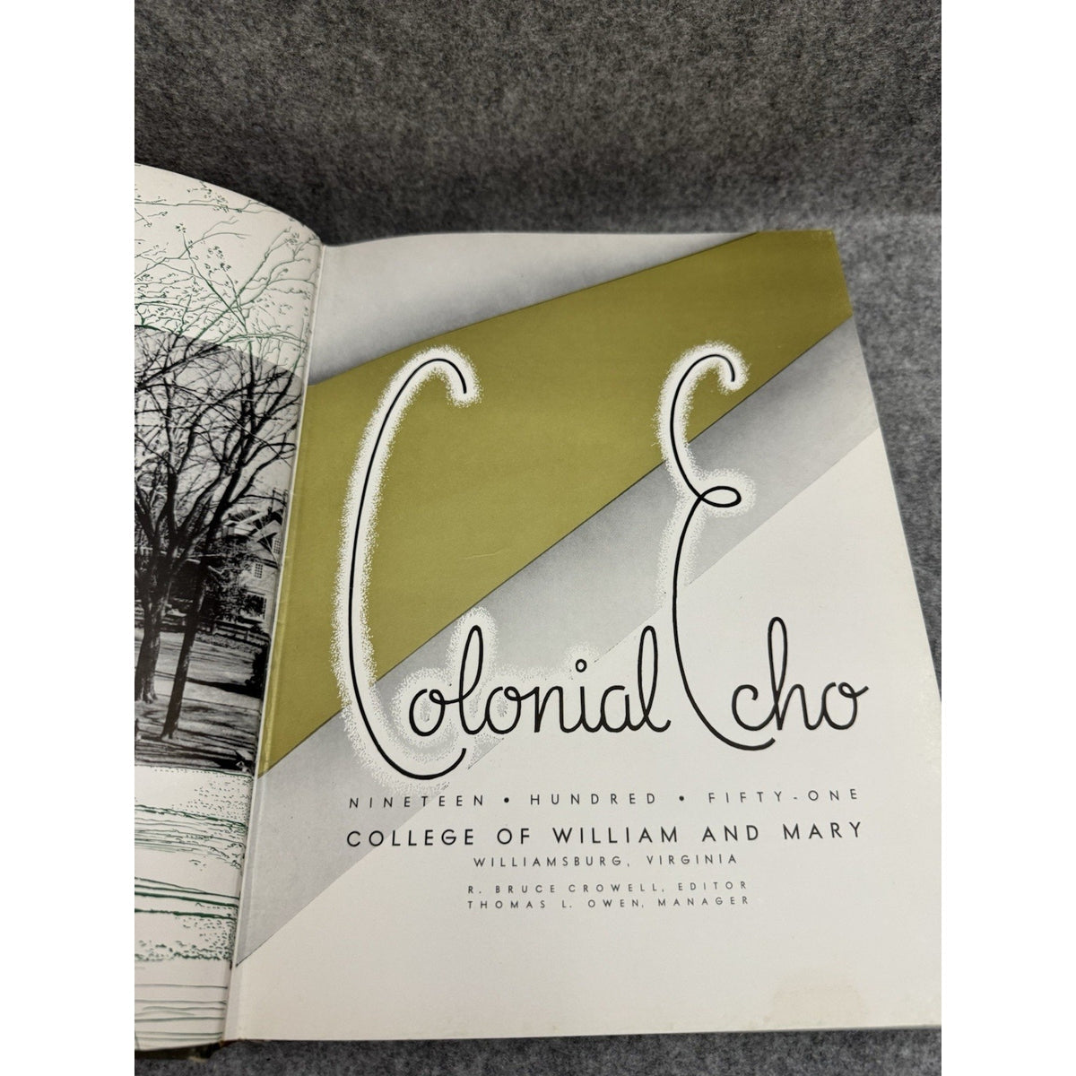 1951 Colonial Echo William & Mary Yearbook Williamsburg Virginia HC