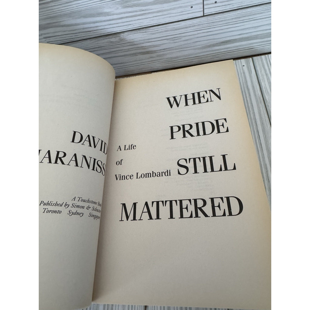 When Pride Still Mattered Vince Lombardi David Maraniss PB 2000 1st Print