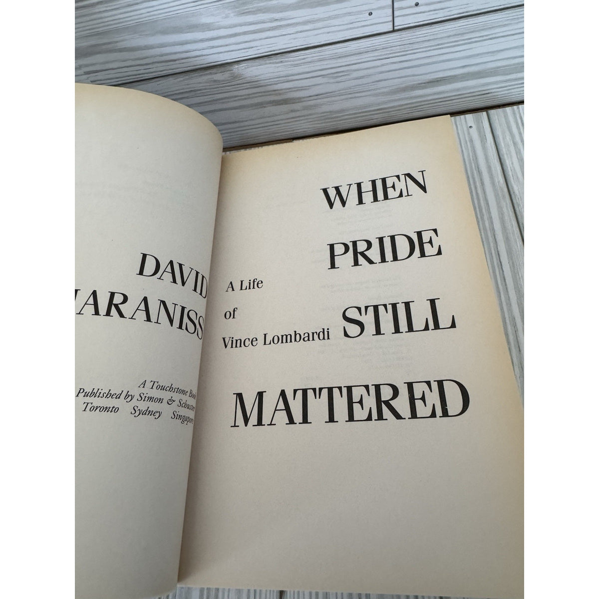 When Pride Still Mattered Vince Lombardi David Maraniss PB 2000 1st Print