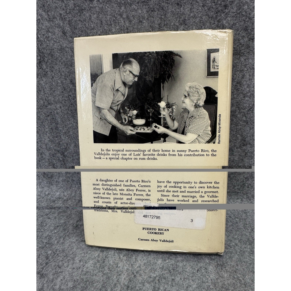 Puerto Rican Cookery 1975 HC/DJ Carmen Aboy Valldejuli 1st Ed