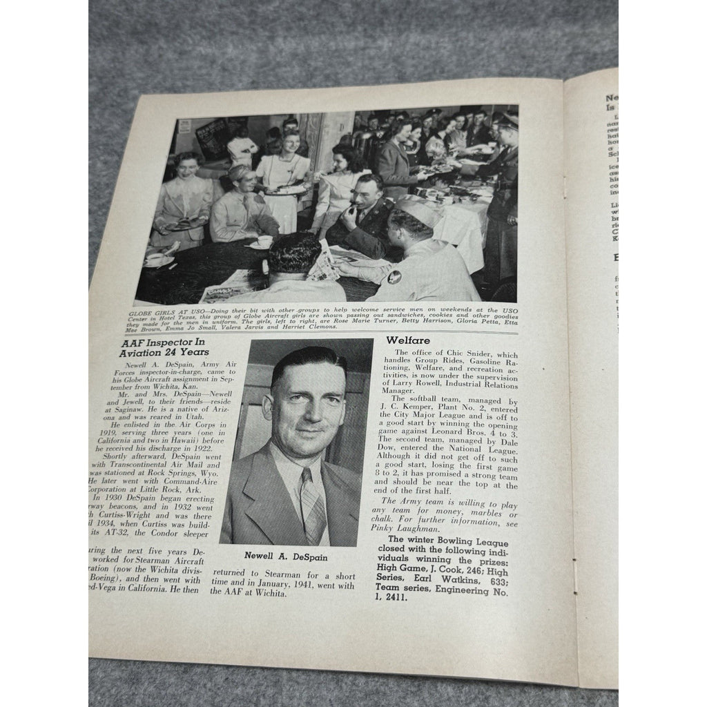 1943 Globe Beam WWII Aircraft Magazine May Knudsen AT-10 Fort Worth Texas