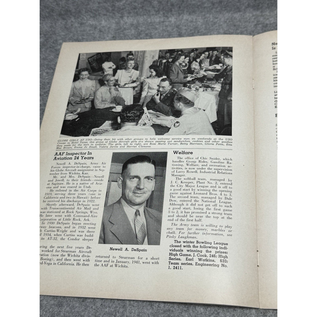 1943 Globe Beam WWII Aircraft Magazine May Knudsen AT-10 Fort Worth Texas