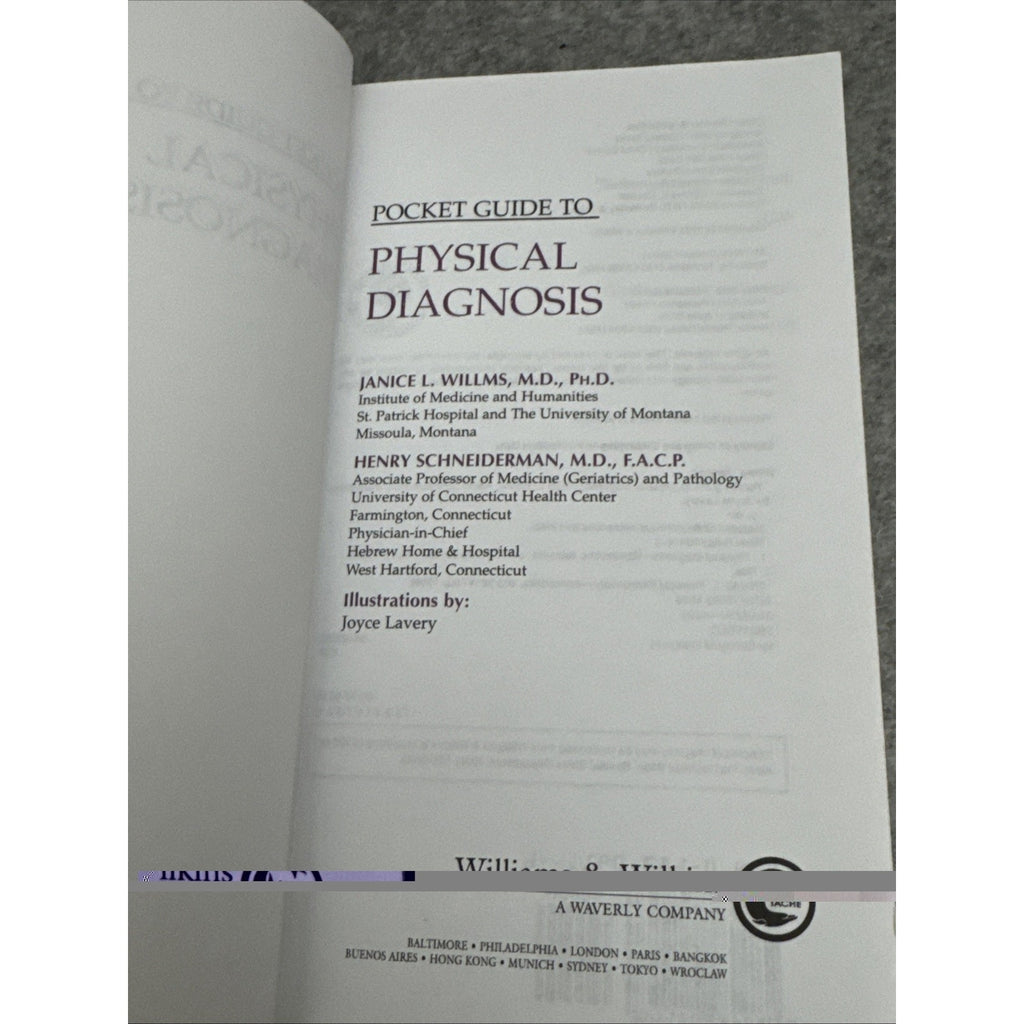 Pocket Guide to Physical Diagnosis by Henry Schneiderman and Janice L. Willms...
