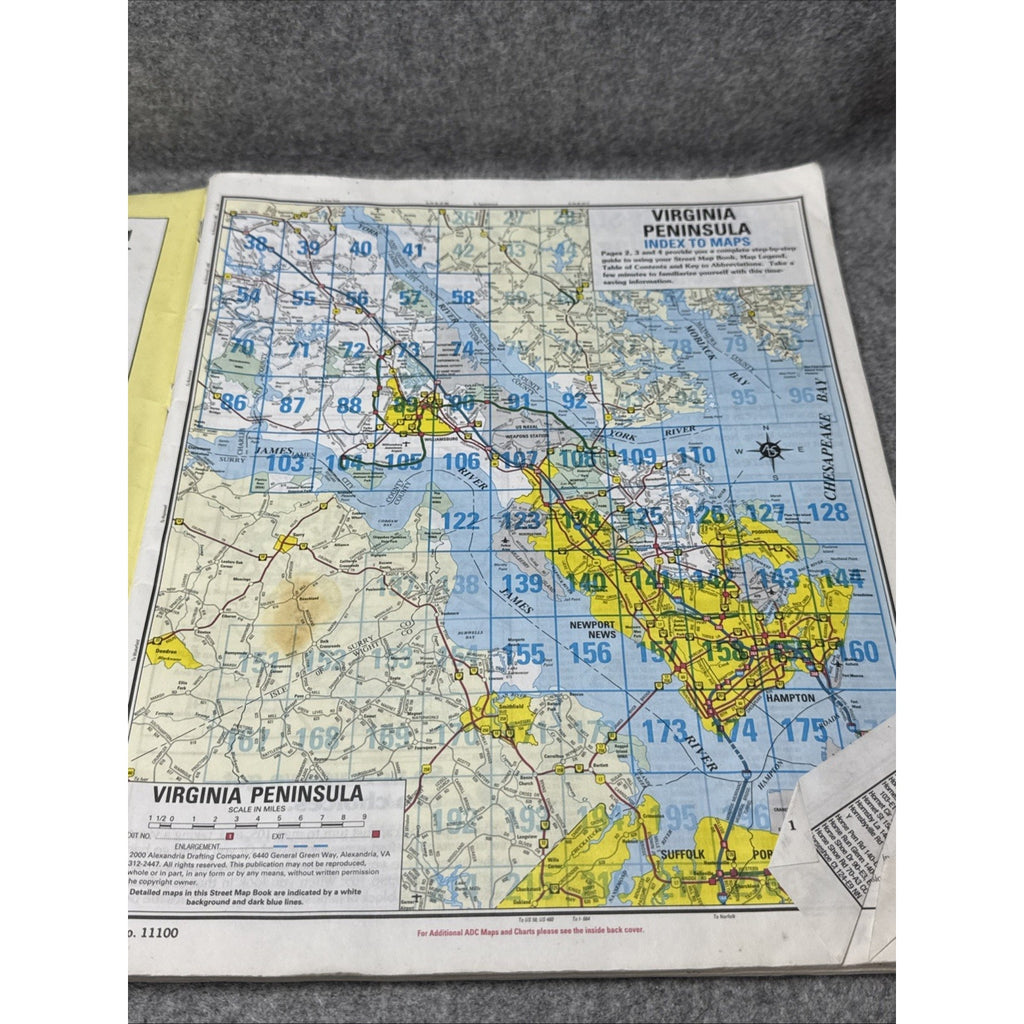 Virginia/Peninsula Atlas by the Map People Staff ADC (2001, Trade Paperback)