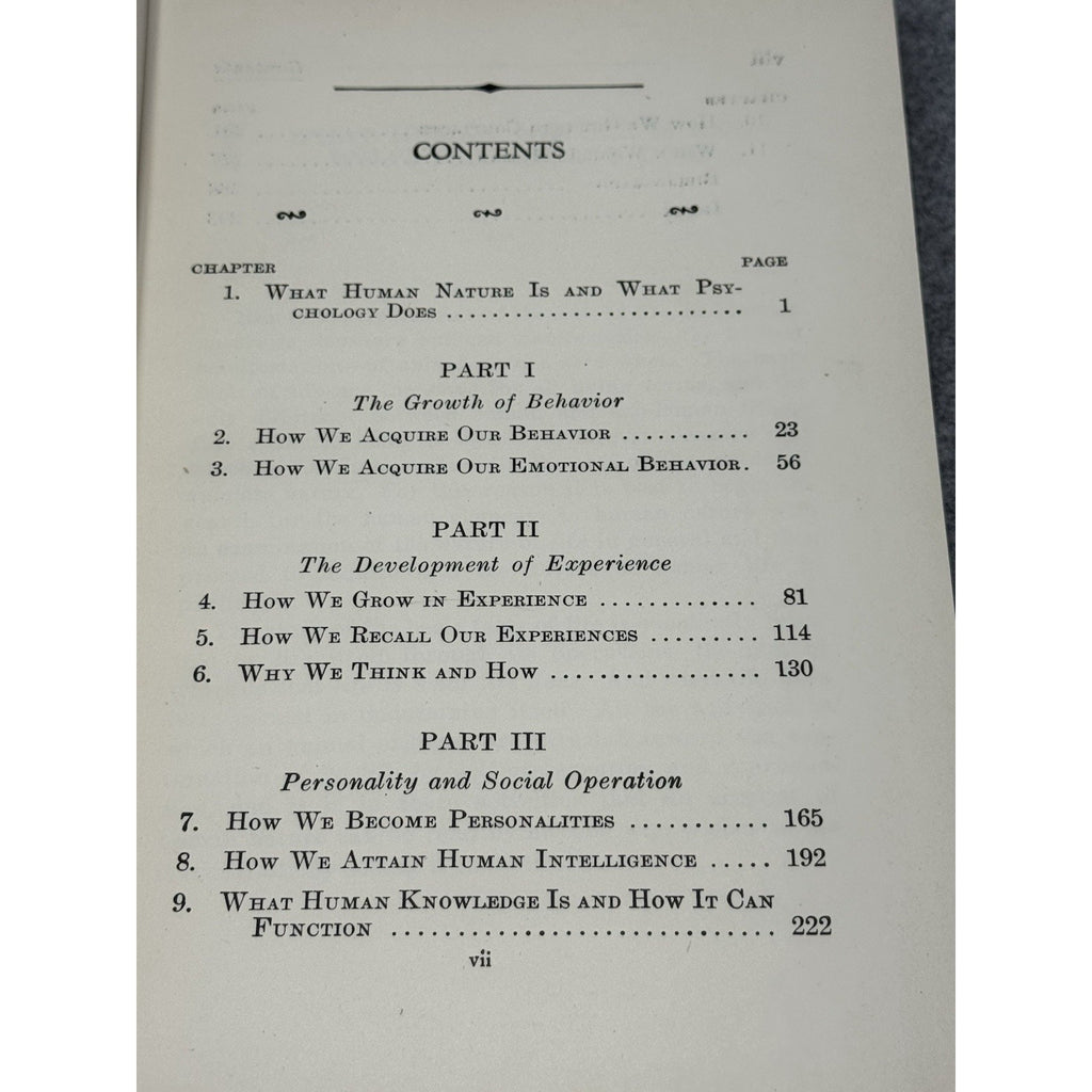 Human Nature in the Making Max Schoen 1945 Psychology Hardcover 1st Edition