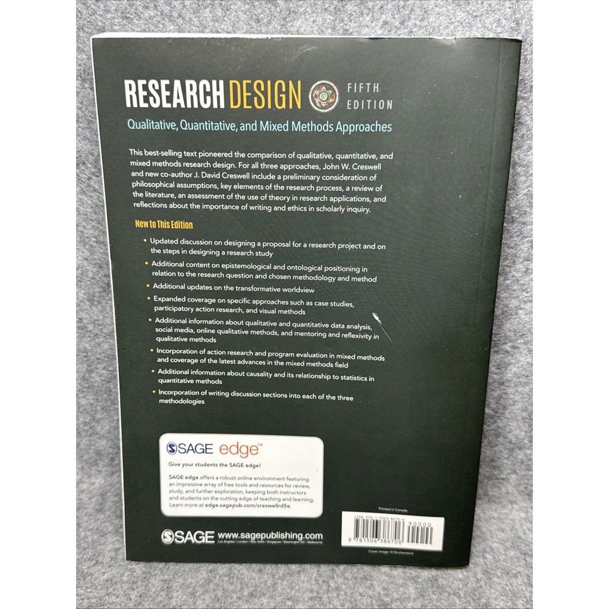 Research Design : Qualitative, Quantitative, and Mixed Methods Approaches by...