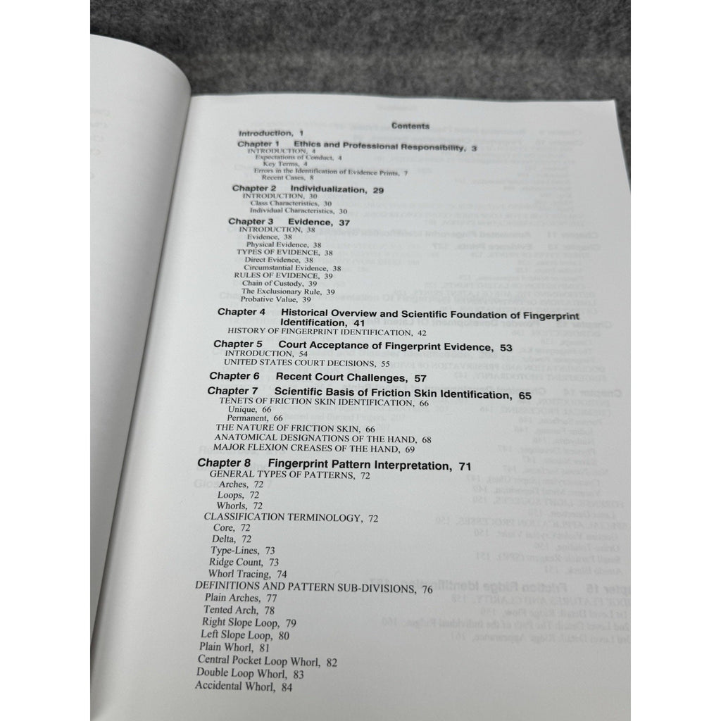 2006 Fingerprint Identification William Leo Forensic Criminal Investigation