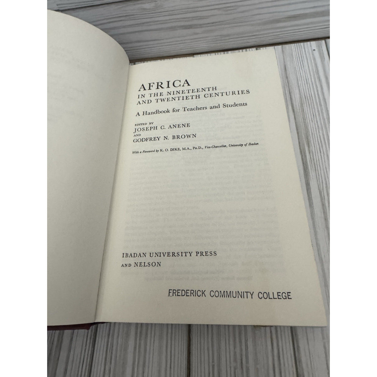 Africa in 19th & 20th Centuries Anene Brown 1968 HC