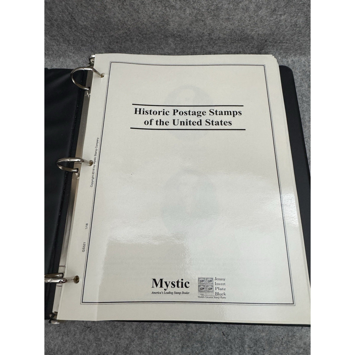 Mystic Historic Postage Stamps of the United States Album Binder Empty 2018