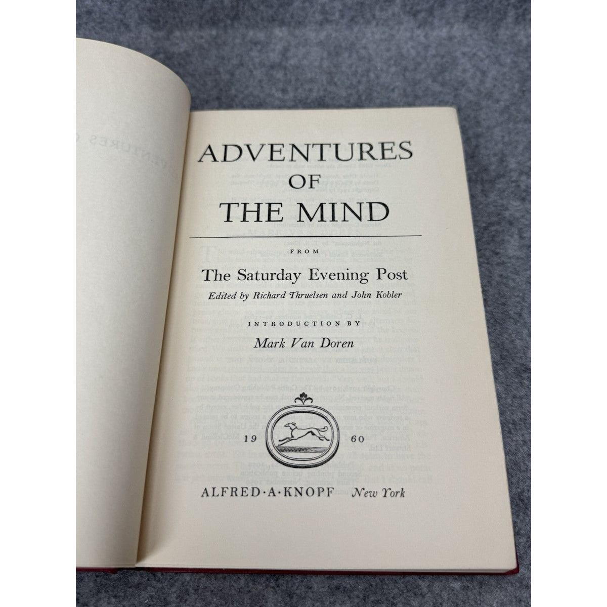 1960 Adventures of the Mind Saturday Evening Post Huxley Oppenheimer Hardcover