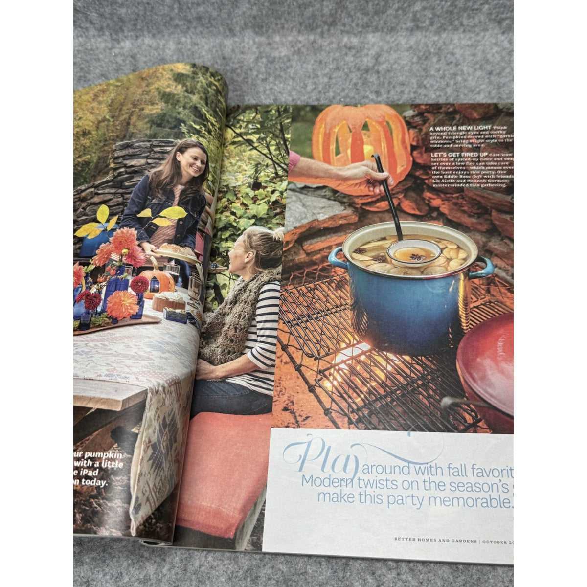 2014 Better Homes and Gardens Magazine October Fall Decorating Halloween Recipes