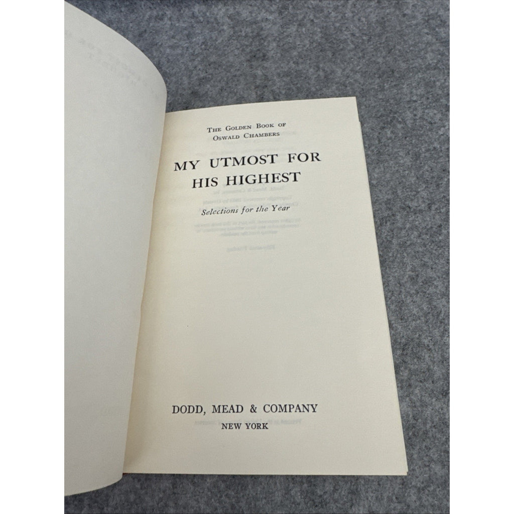My Utmost for His Highest by Oswald Chambers HC First Edition Very Good 1963