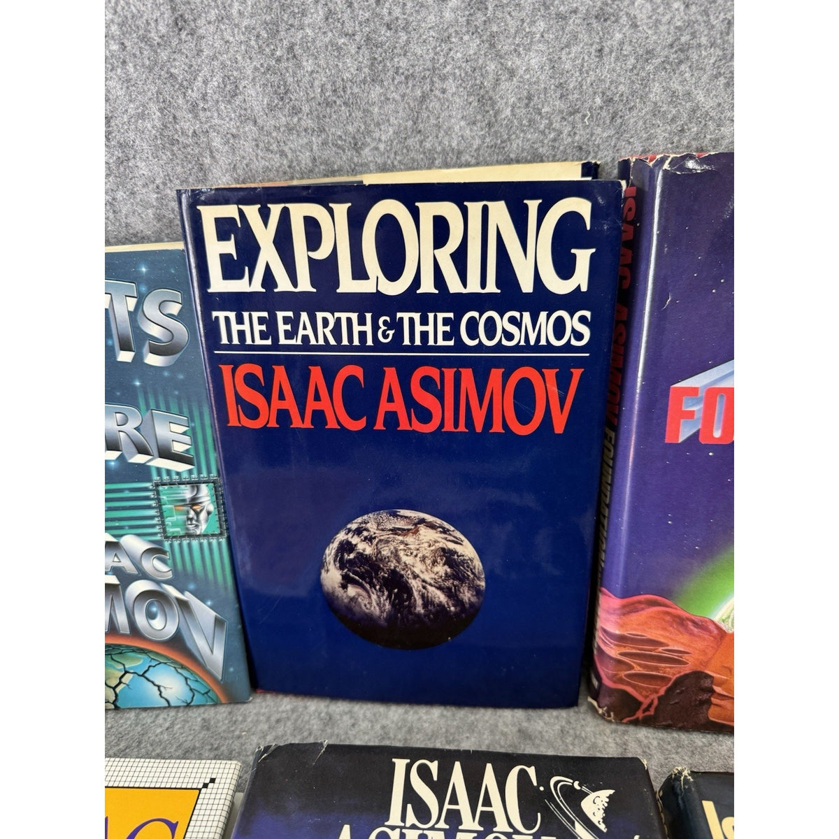 Isaac Asimov 6 HC Lot First Edition Foundation Edge Earth Robots