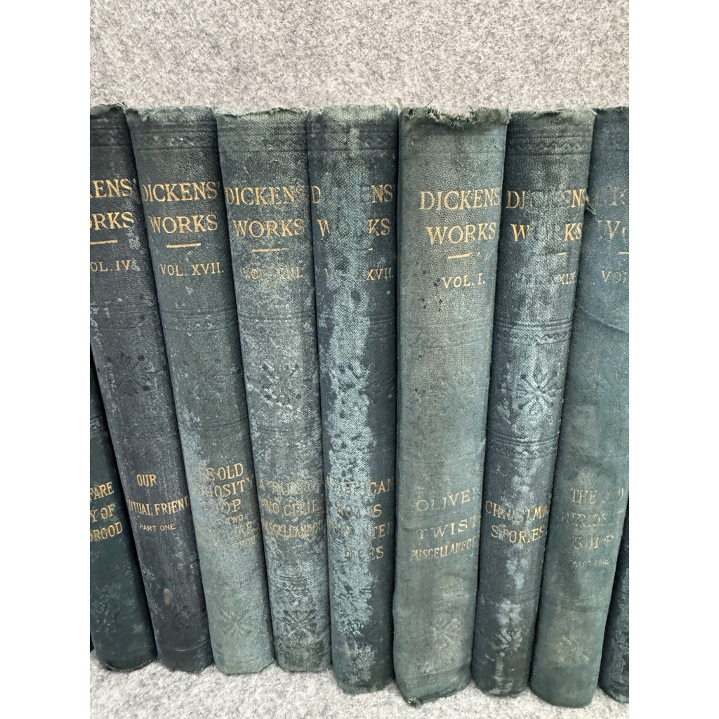 15 Vol Charles Dickens Works Peter Fenelon Collier Antique Hardcover Set