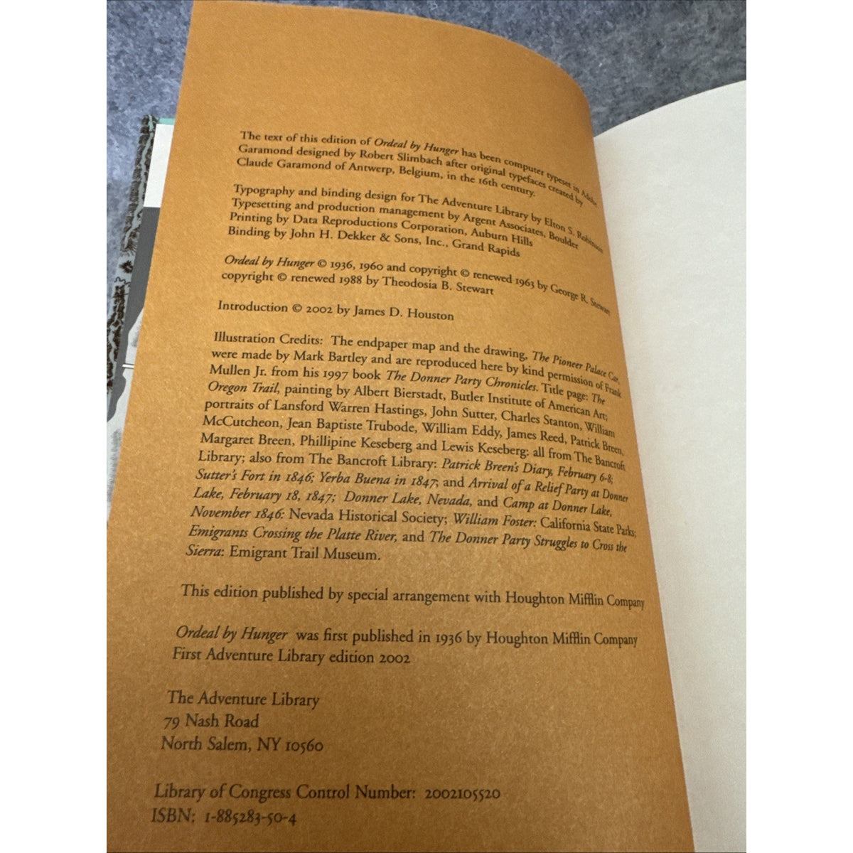 Ordeal By Hunger: The Story of the Donner Party by George R Stewart