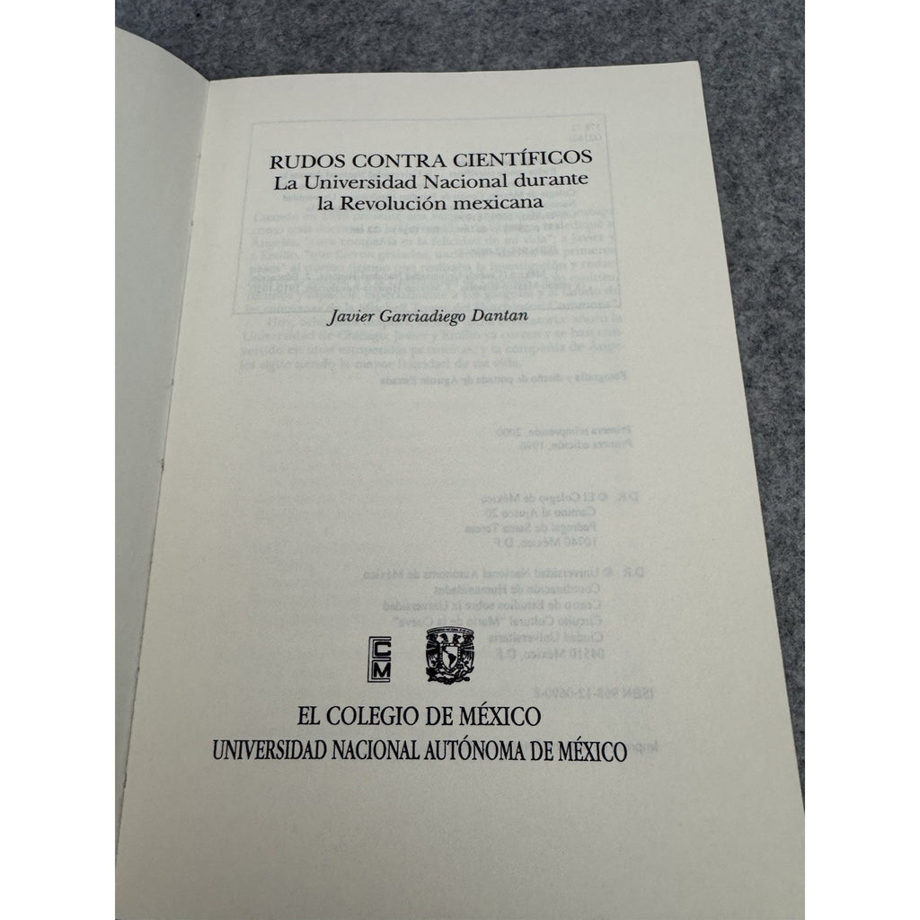 Rudos Contra Cientificos UNAM Mexican Revolution 2000 PB Garciadiego