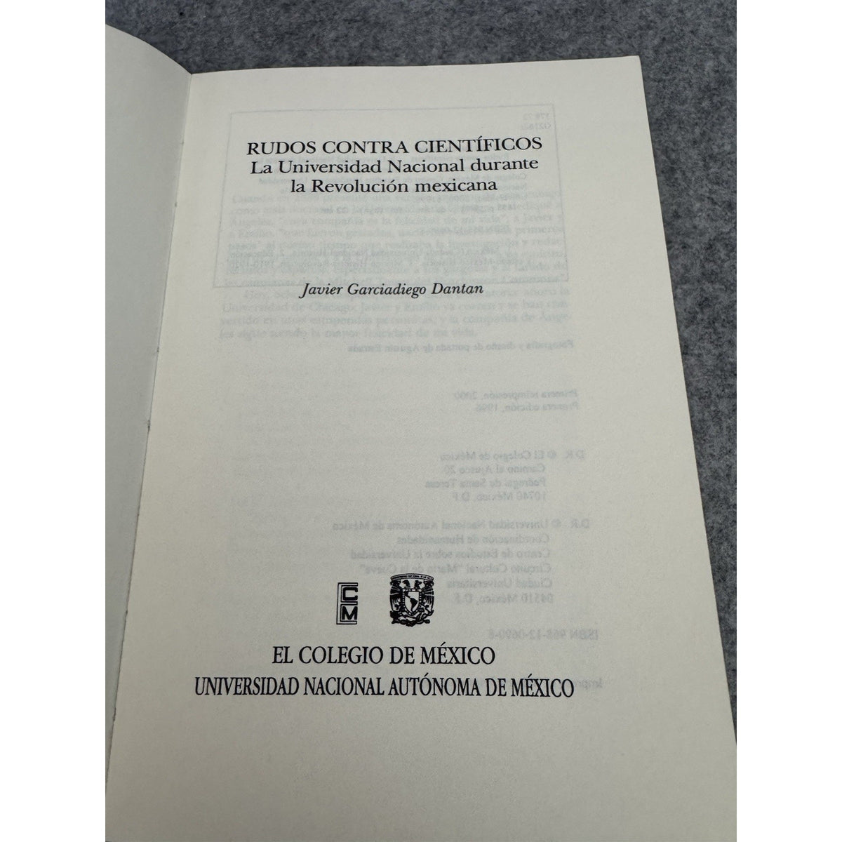 Rudos Contra Cientificos UNAM Mexican Revolution 2000 PB Garciadiego