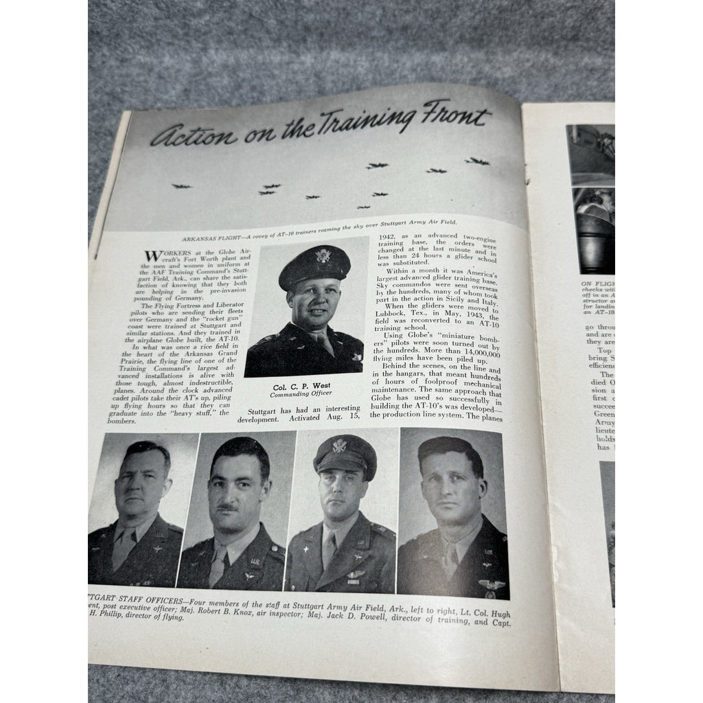 1944 Globe Beam February WWII Aircraft Magazine AT-10 Fort Worth Golden Gloves