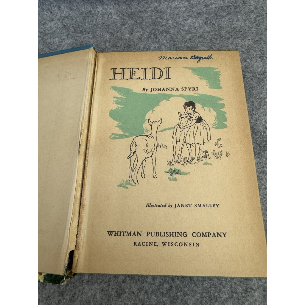 Heidi Johanna Spyri 1955 Whitman Publishing HC Illustrated Janet Smalley