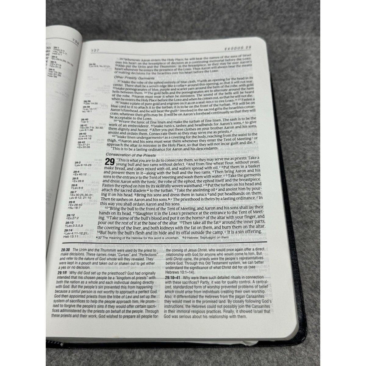 NIV Life Application Study Bible Navy Bonded Leather Silver Edges Zondervan