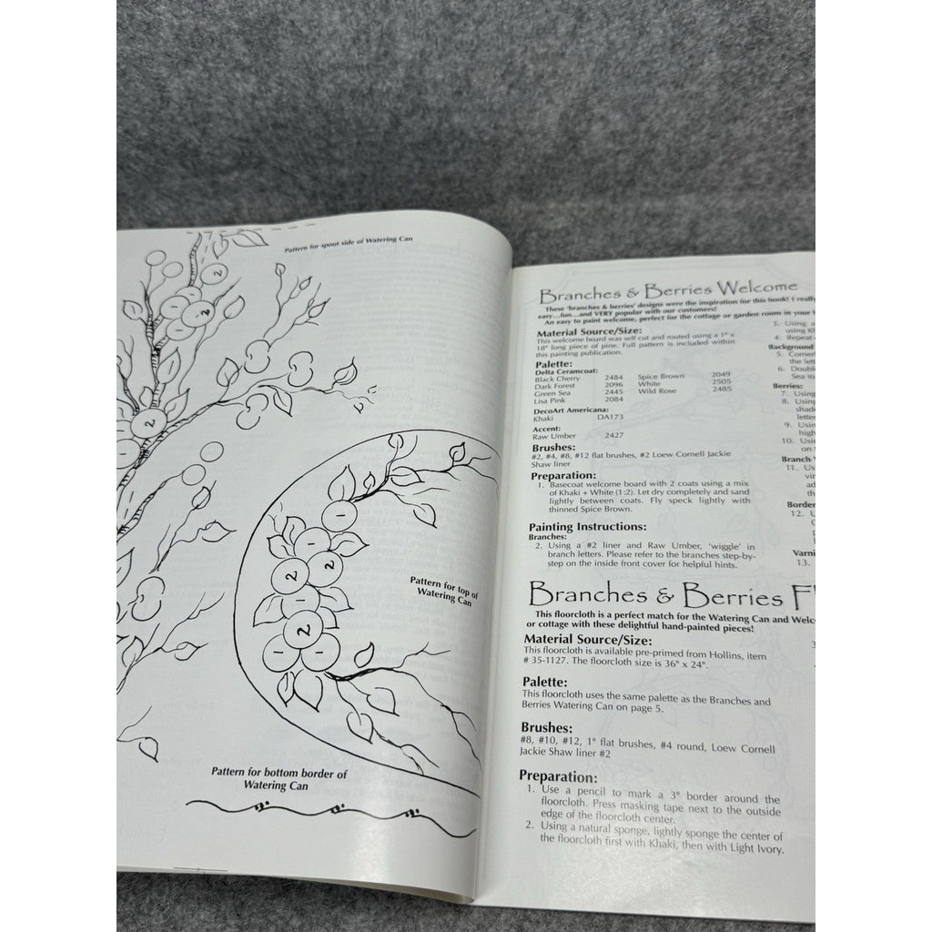 Branches Berries & Blossoms Lynne Deptula 1997 Tole Painting Floral Pattern Book