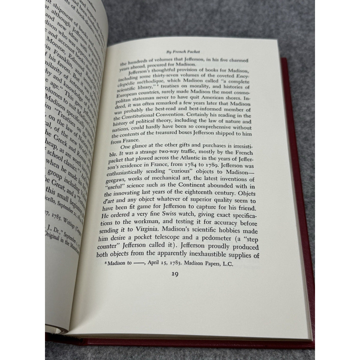 Jefferson and Madison Adrienne Koch 2000 Palladium Press Leatherbound Gilt