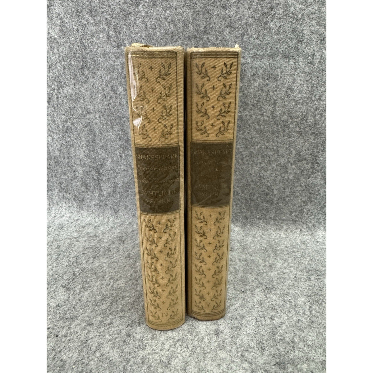 Shakespeare Works English & German Vol 4 & 5 HC Antique Bilingual Set