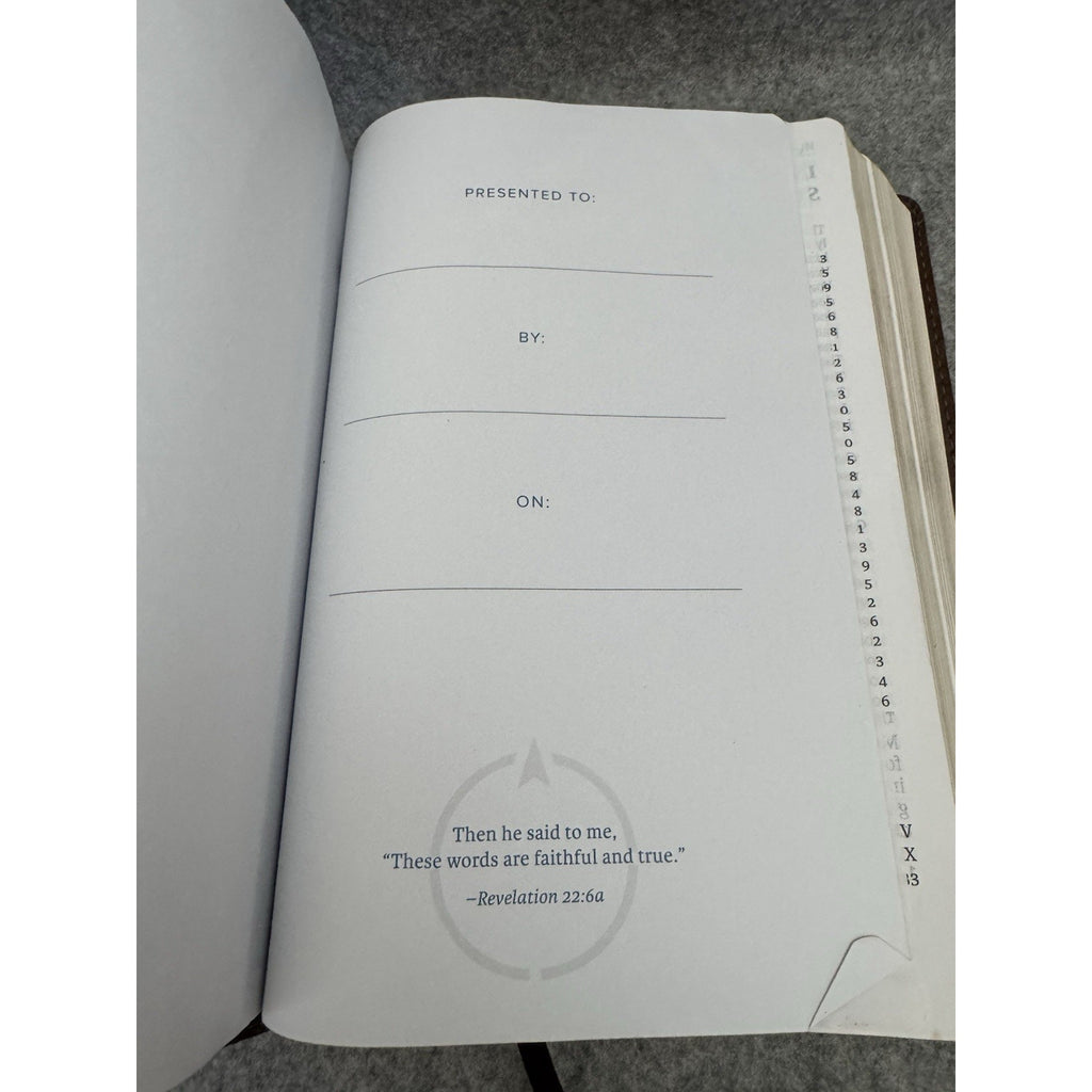 CSB Giant Print Center-Column Reference Bible Brown LeatherTouch Holman 2019