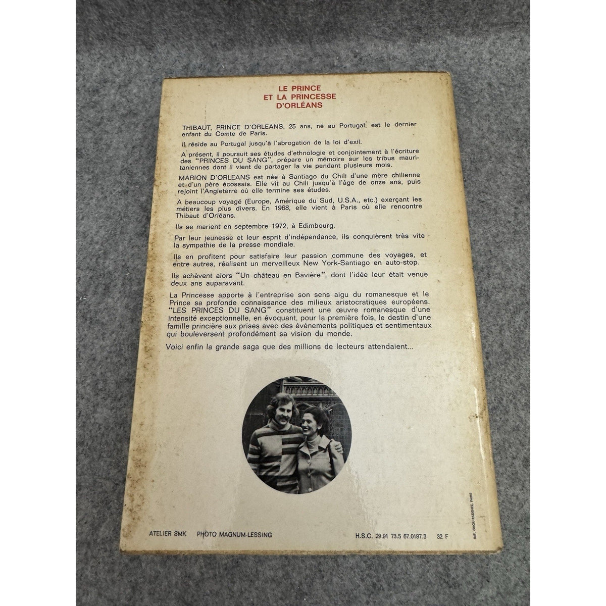 Signed 1973 Les Princes Du Sang Un Chateau En Baviere Thibaut Orleans